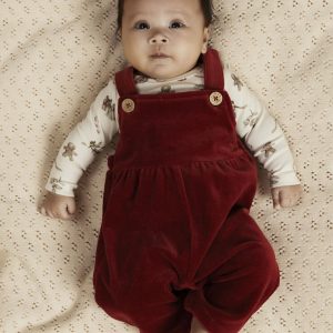 Lil' Atelier Smækbukser Baby Saga Loose Overall Red Dahlia