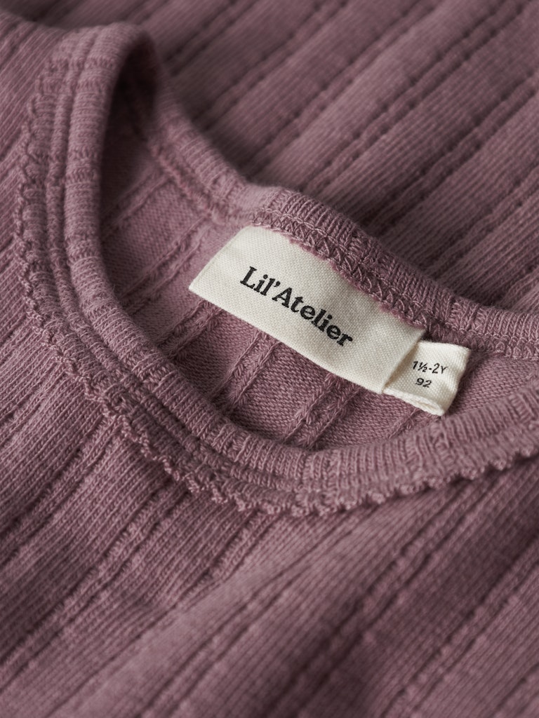 Lil' Atelier Bluse Mini LS Rita Slim Nostalia Rose - Billede 3