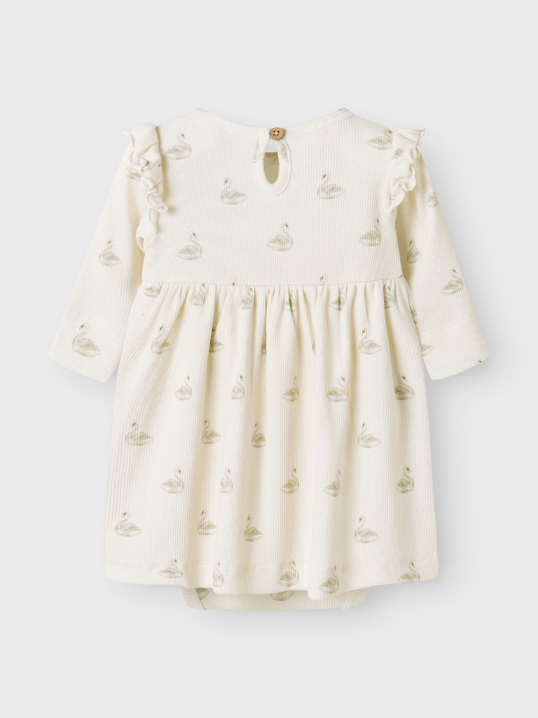 Lil' Atelier Kjolebody LS Gavo Ege Pastel Parchment - Billede 3