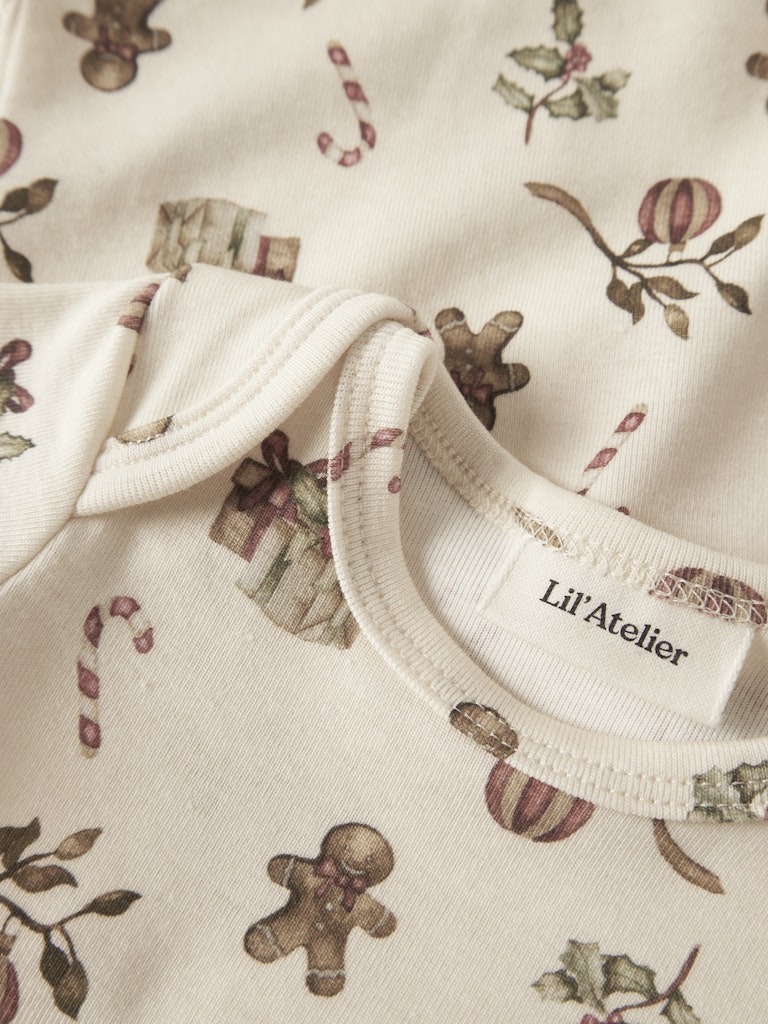 Lil' Atelier Body LS Layo Gis Christmas Turtledove - Billede 3