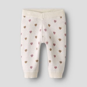 Lil' Atelier Bukser Baby Strik Saran Heart Turtledove