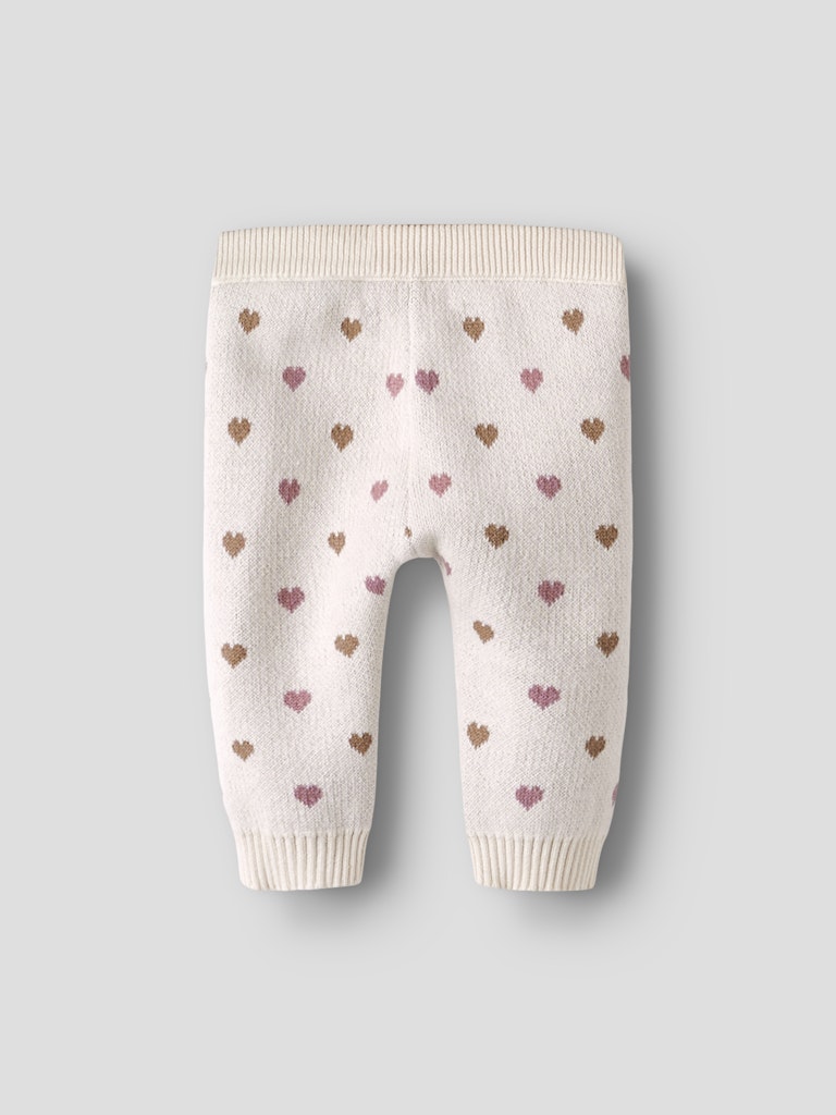 Lil' Atelier Bukser Baby Strik Saran Heart Turtledove - Billede 2