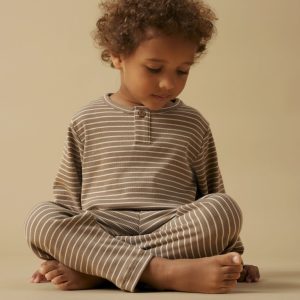Lil' Atelier Nattøj Mini Pyjamas LS Gago Nightset Sepia Tint