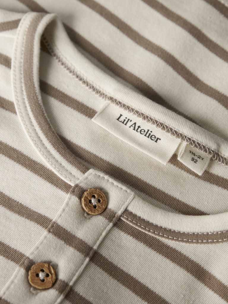 Lil' Atelier Bluse Mini LS Limia Nob Loose Turtledove - Billede 3
