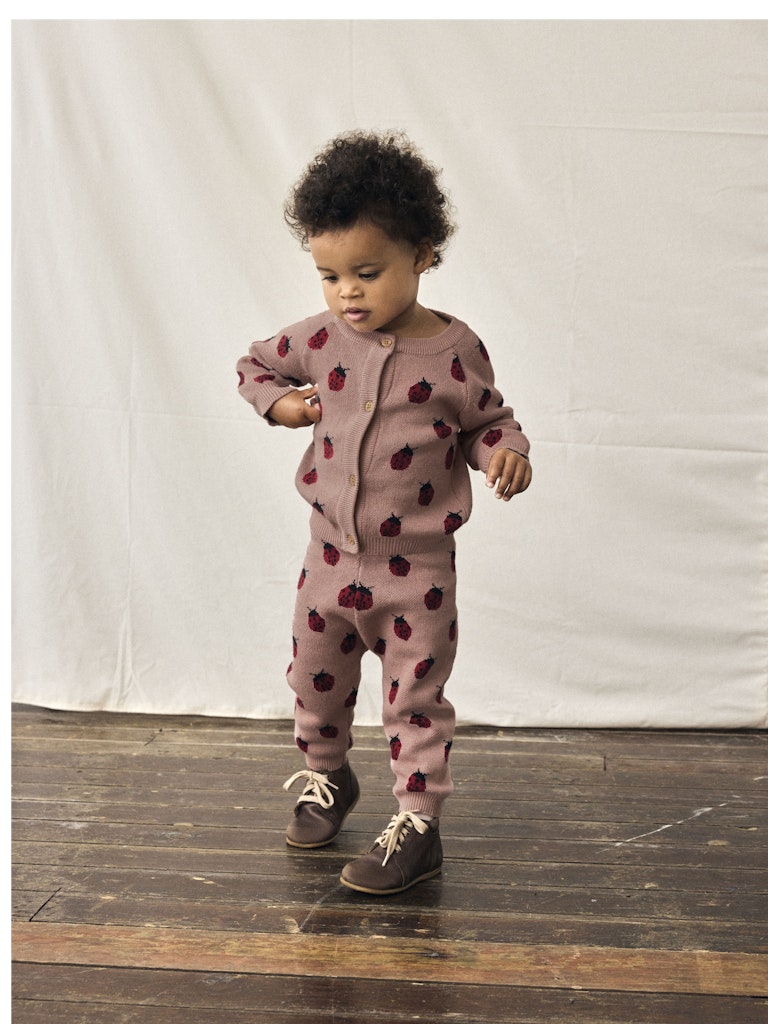 Lil' Atelier Cardigan LS Strik Baby Lulio Misty Rose - Billede 4