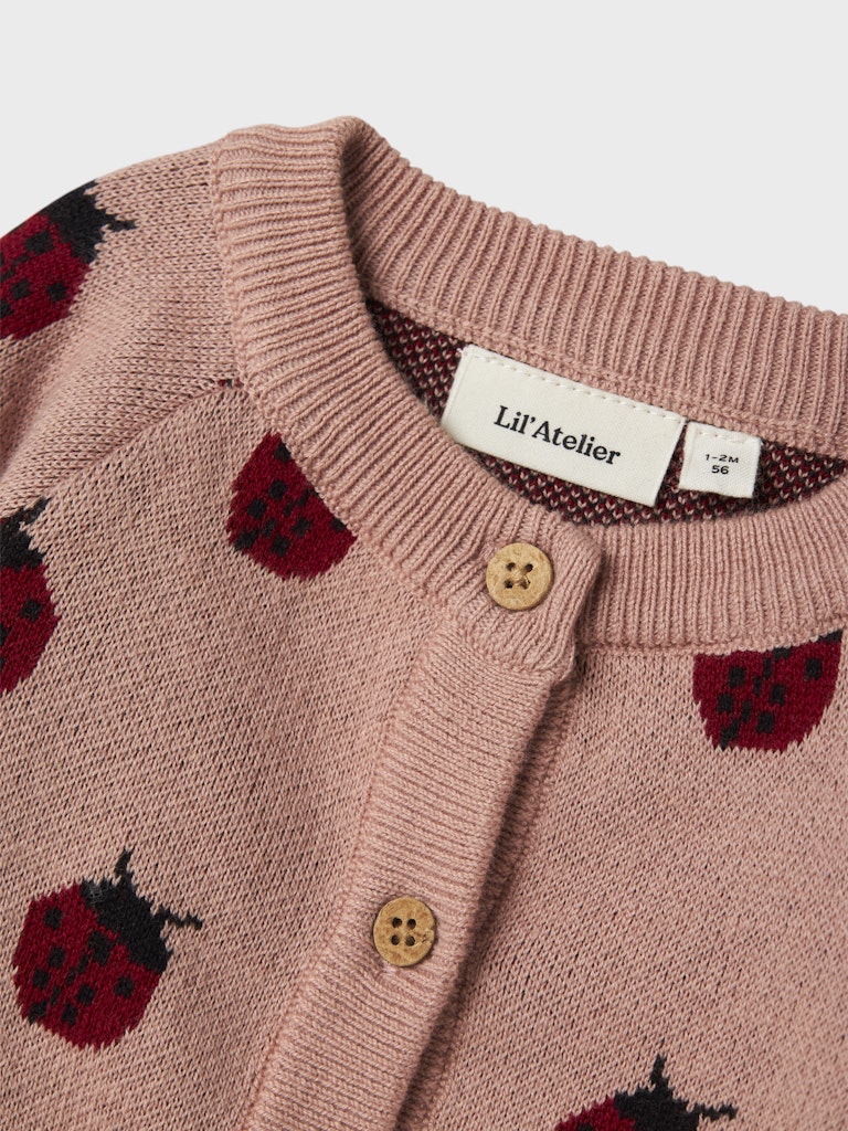 Lil' Atelier Cardigan LS Strik Baby Lulio Misty Rose - Billede 2