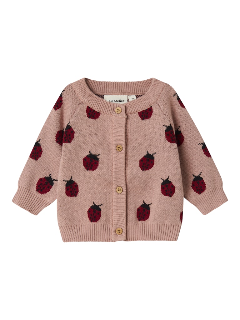 Lil' Atelier Cardigan LS Strik Baby Lulio Misty Rose