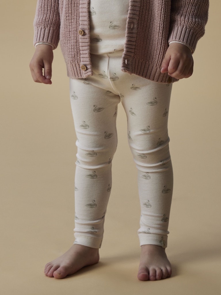 Lil' Atelier Leggins Mini Gavo Efi Slim Pastel Parchment - Billede 4