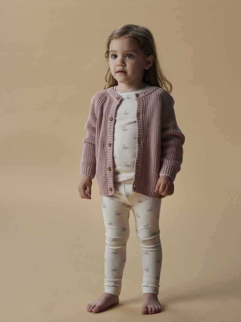 Lil' Atelier Leggins Mini Gavo Efi Slim Pastel Parchment - Billede 5
