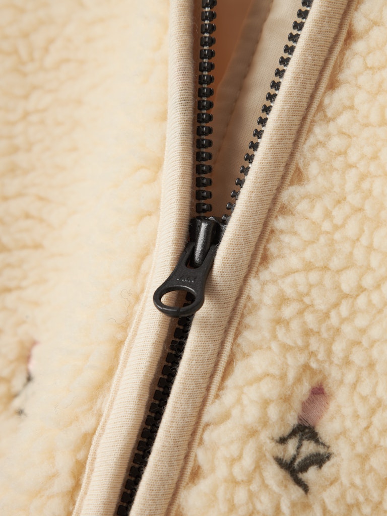 Lil' Atelier Jakke Baby Nalo Sherpa Loose Bleached Sand - Billede 2