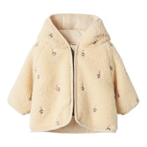 Lil' Atelier Jakke Baby Nalo Sherpa Loose Bleached Sand