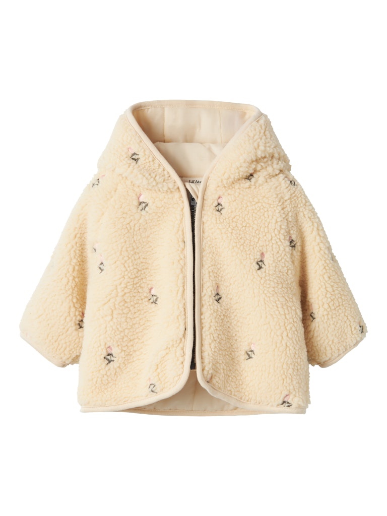 Lil' Atelier Jakke Baby Nalo Sherpa Loose Bleached Sand