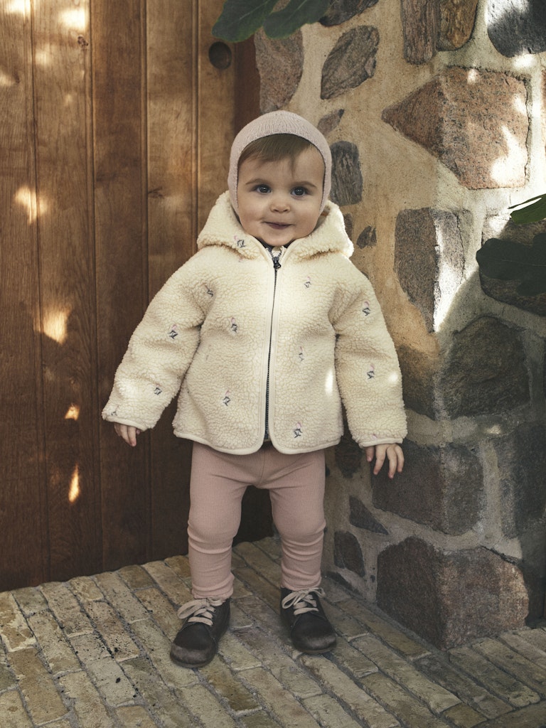 Lil' Atelier Jakke Baby Nalo Sherpa Loose Bleached Sand - Billede 5