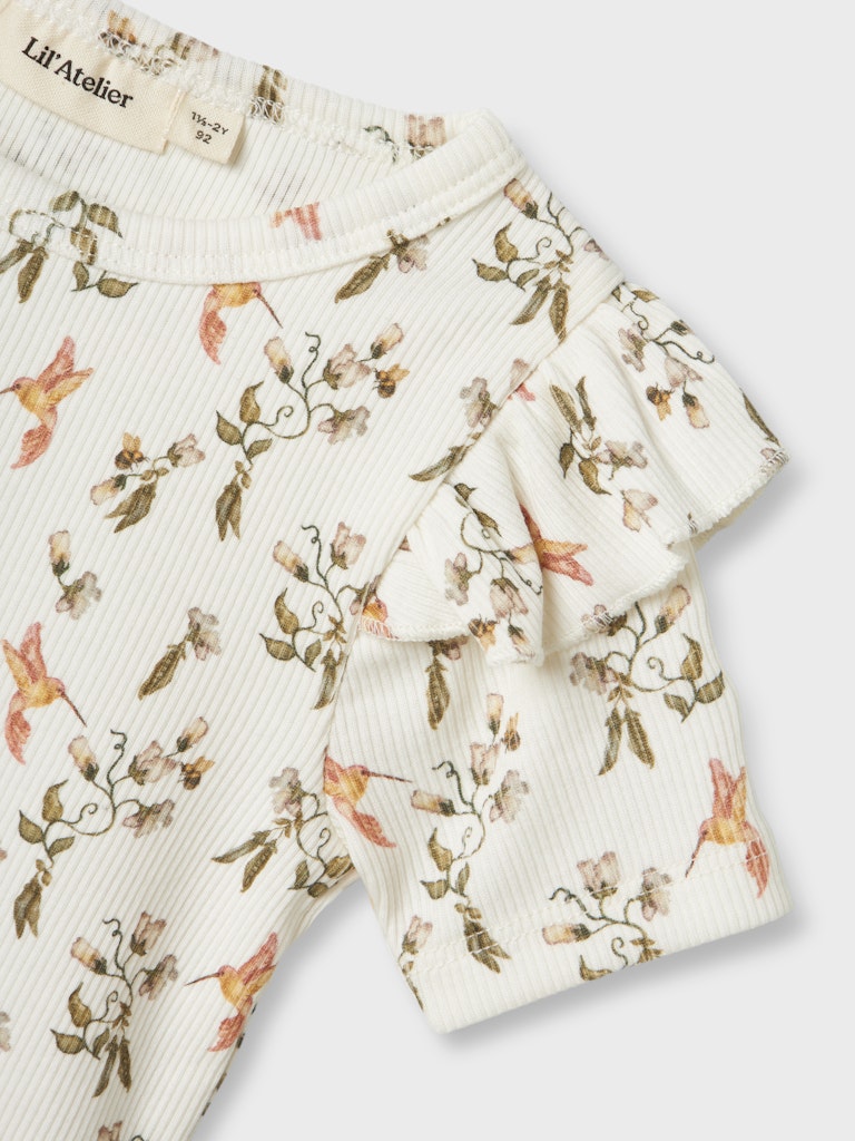Lil' Atelier T-shirt LS Mini Lavo Evo Slim Coconut Milk - Billede 3