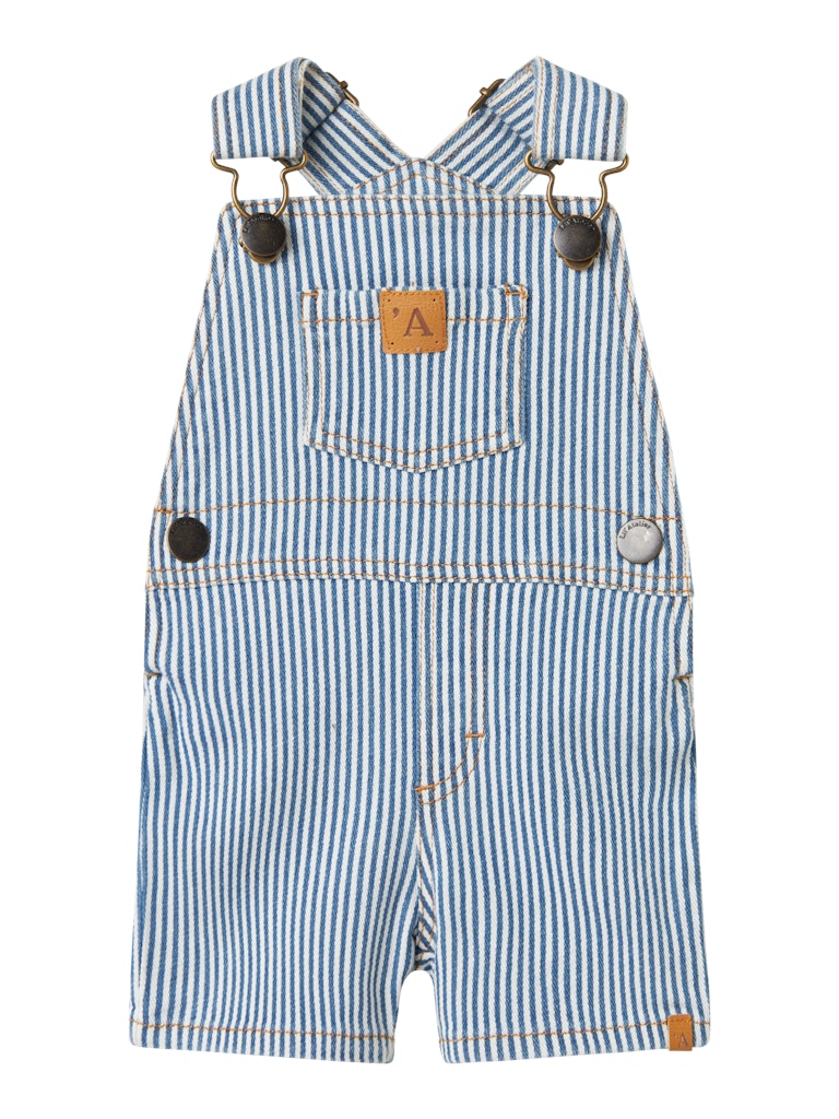Lil' Atelier Smækbukser Baby SL Halfdan Shorts Overall Zen Blue