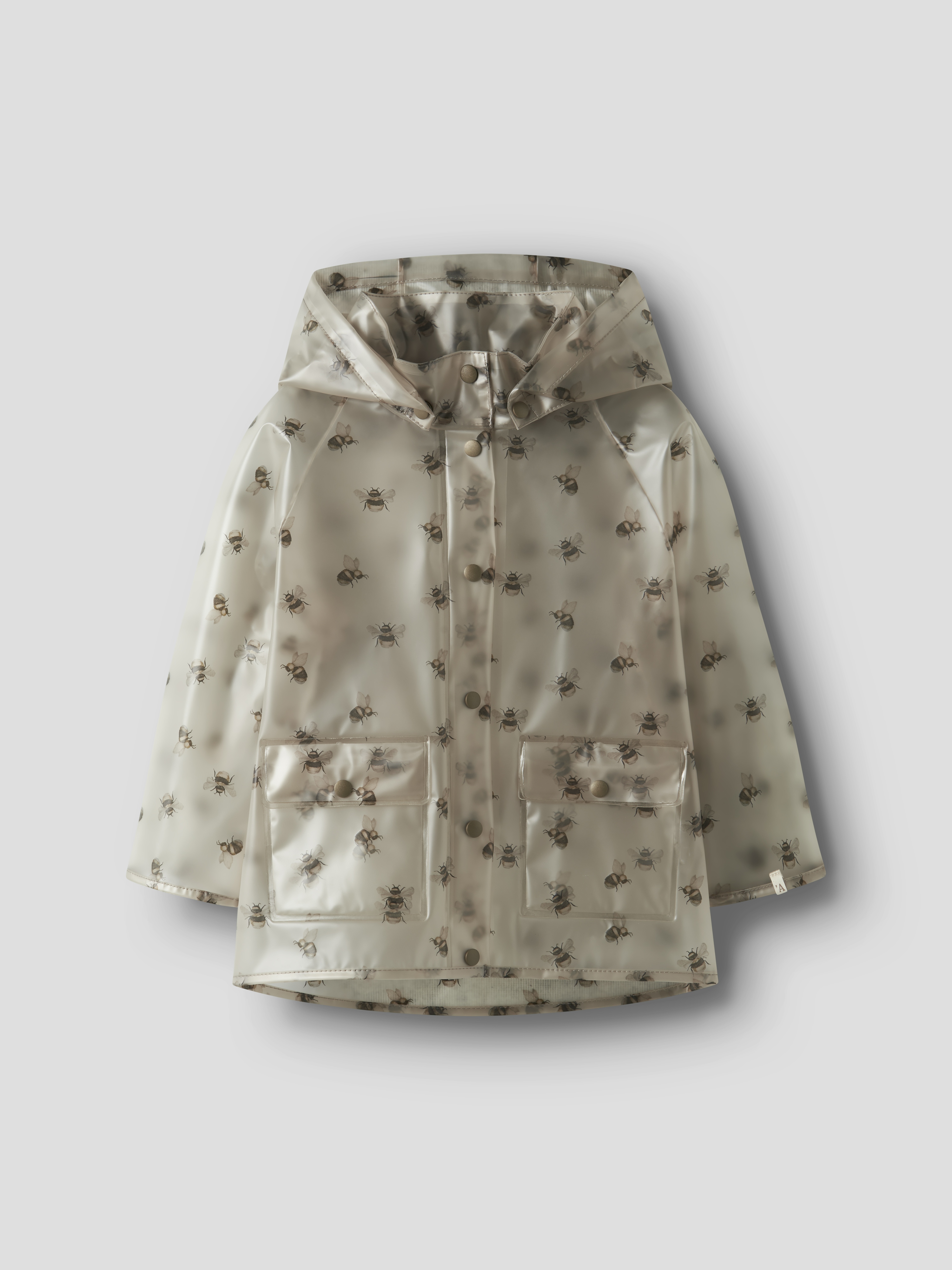 Lil' Atelier Regnjakke Mini Mamio Loose Turtledove - Billede 3