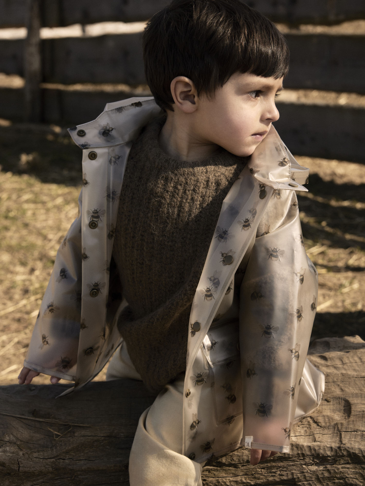 Lil' Atelier Regnjakke Mini Mamio Loose Turtledove - Billede 6