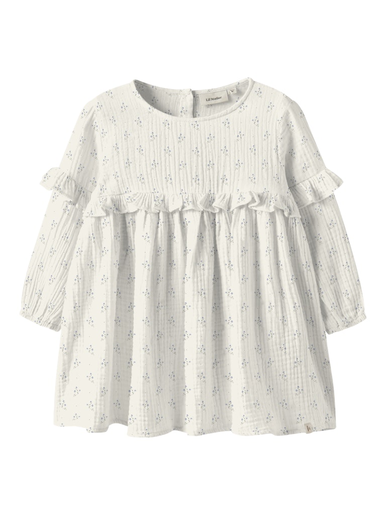 Lil' Atelier Kjole Mini LS Balia Loose Coconut Milk