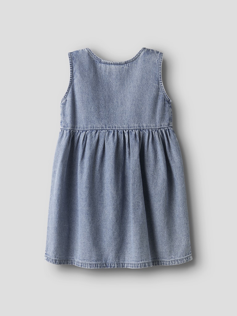 Lil' Atelier Kjole Mini Taya Spencer Medium Blue Denim - Billede 2