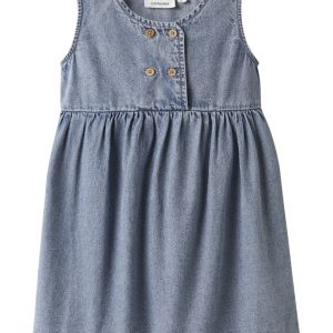 Lil' Atelier Kjole Mini Taya Spencer Medium Blue Denim