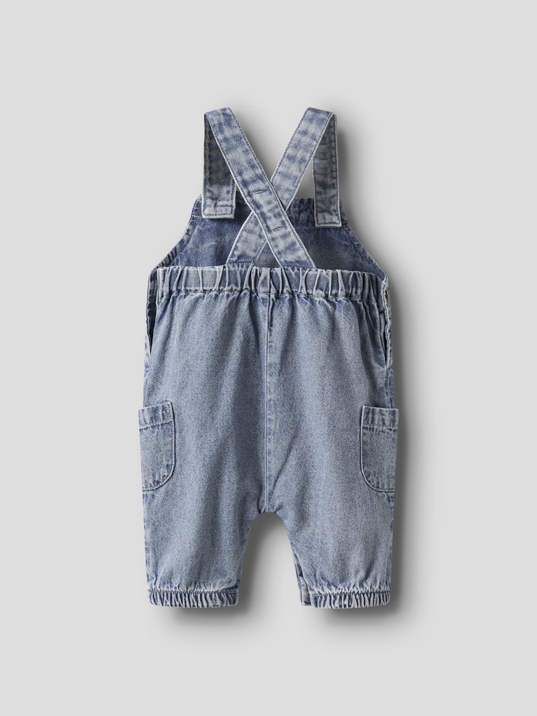 Lil' Atelier Smækbukser Baby Taya Loose Overall Medium Blue Denim - Billede 3