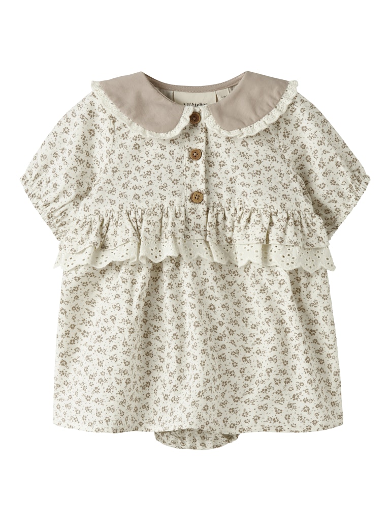 Lil' Atelier Kjolebody SS Jola Loose Coconut Milk