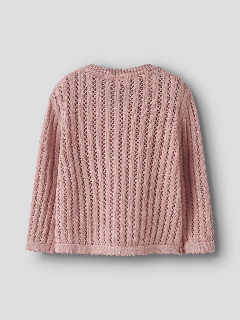 Lil' Atelier Cardigan Mini LS Strik Fabiola Misty Rose - Billede 3