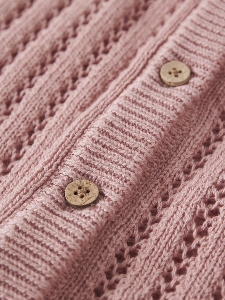 Lil' Atelier Cardigan Mini LS Strik Fabiola Misty Rose - Billede 2