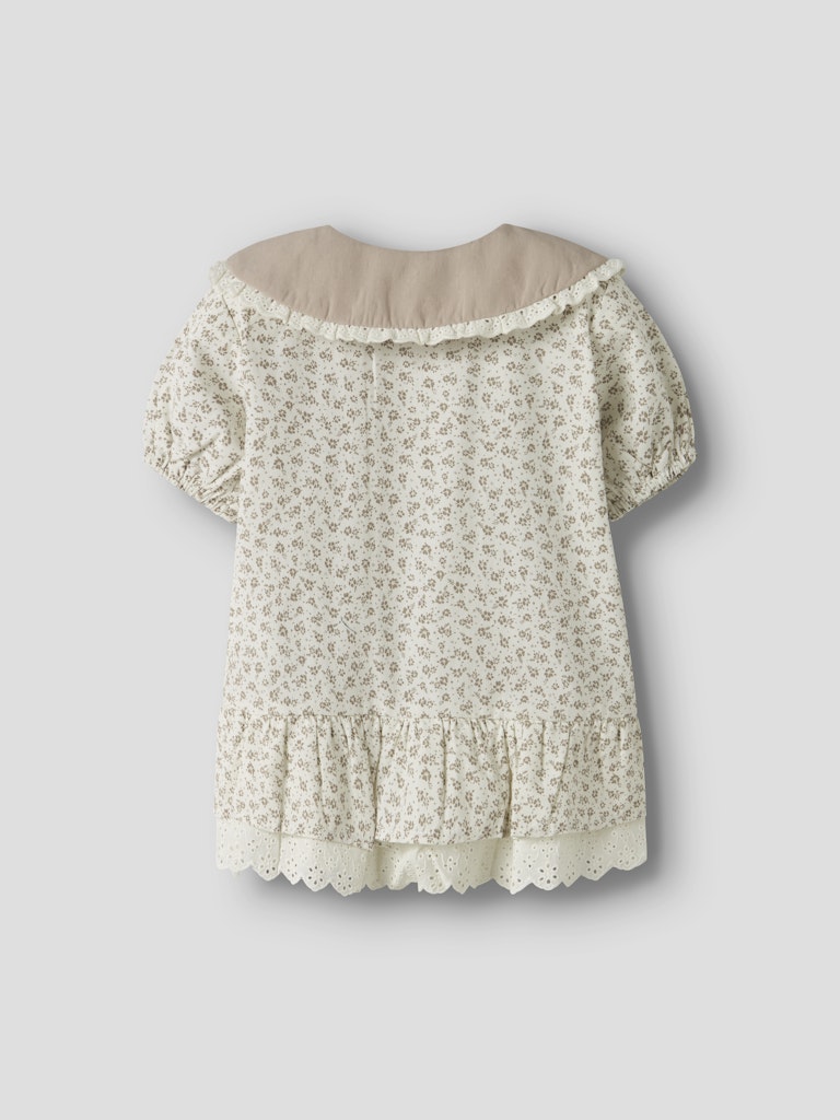 Lil' Atelier Skjorte Mini SS Fjola Loose Coconut Milk - Billede 2