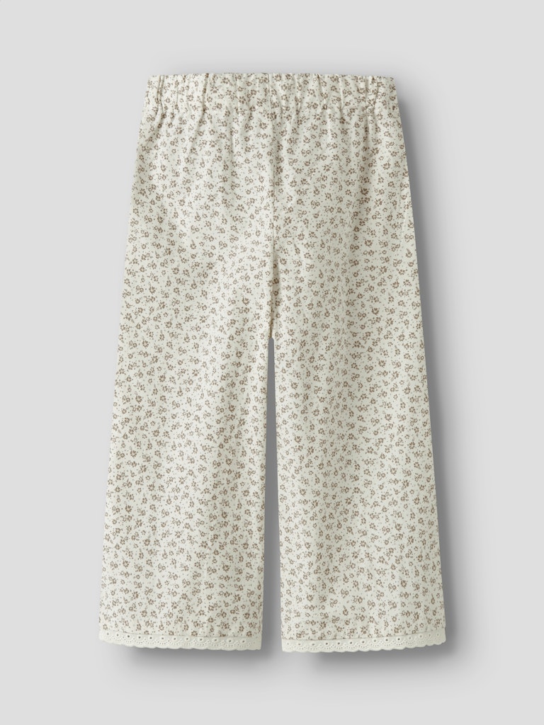 Lil' Atelier Bukser Mini Fjola Wide Ancle Coconut Milk - Billede 2
