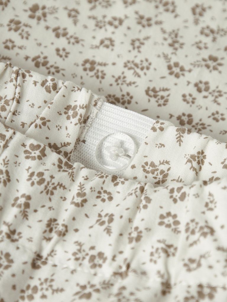 Lil' Atelier Bukser Mini Fjola Wide Ancle Coconut Milk - Billede 3