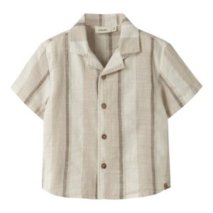 Lil' Atelier Skjorte Mini SS Fibert Loose Coconut Milk