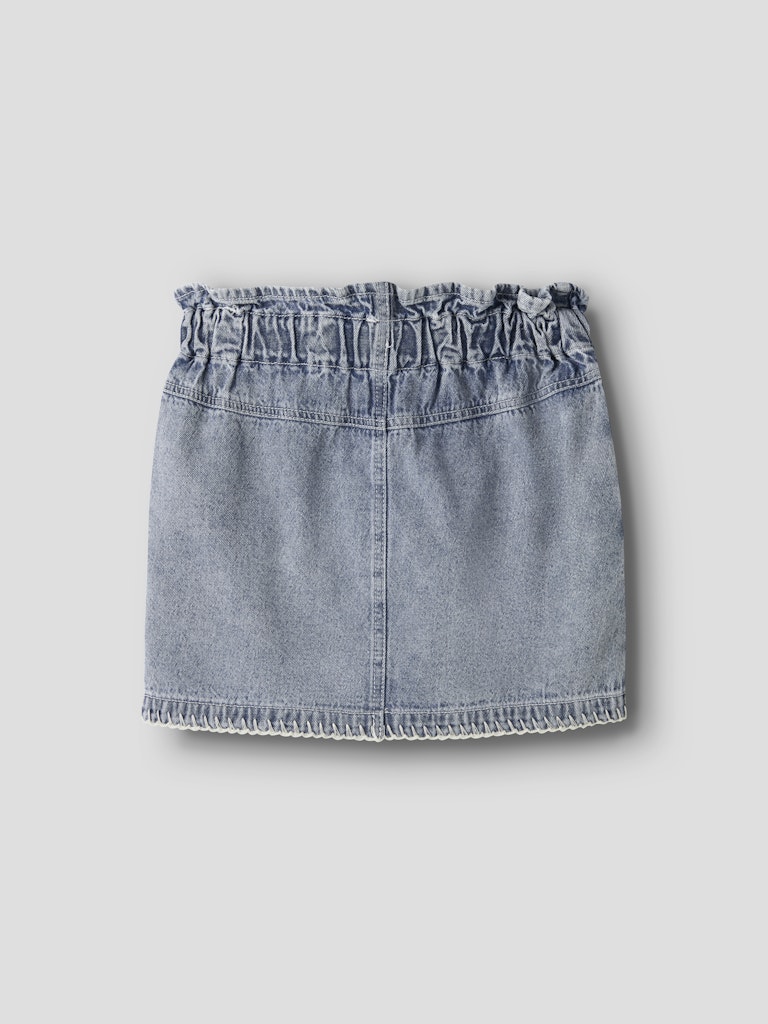 Lil' Atelier Nederdel Mini Funda Loose Medium Blue Denim - Billede 2