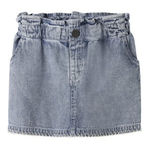 Lil' Atelier Nederdel Mini Funda Loose Medium Blue Denim