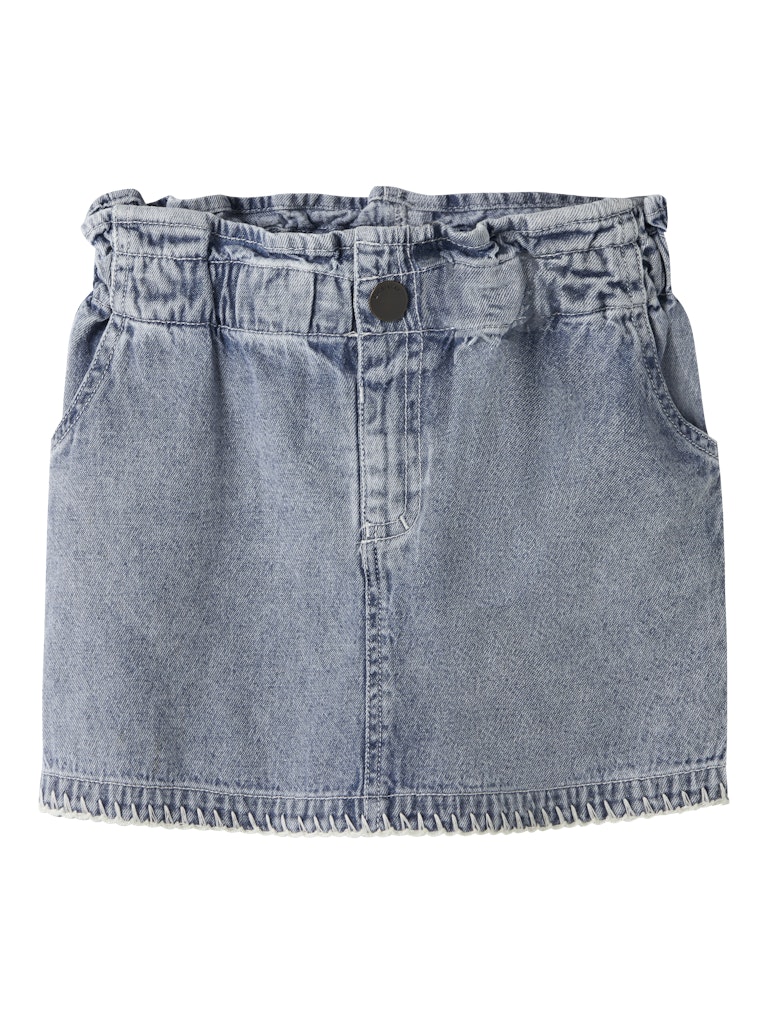 Lil' Atelier Nederdel Mini Funda Loose Medium Blue Denim