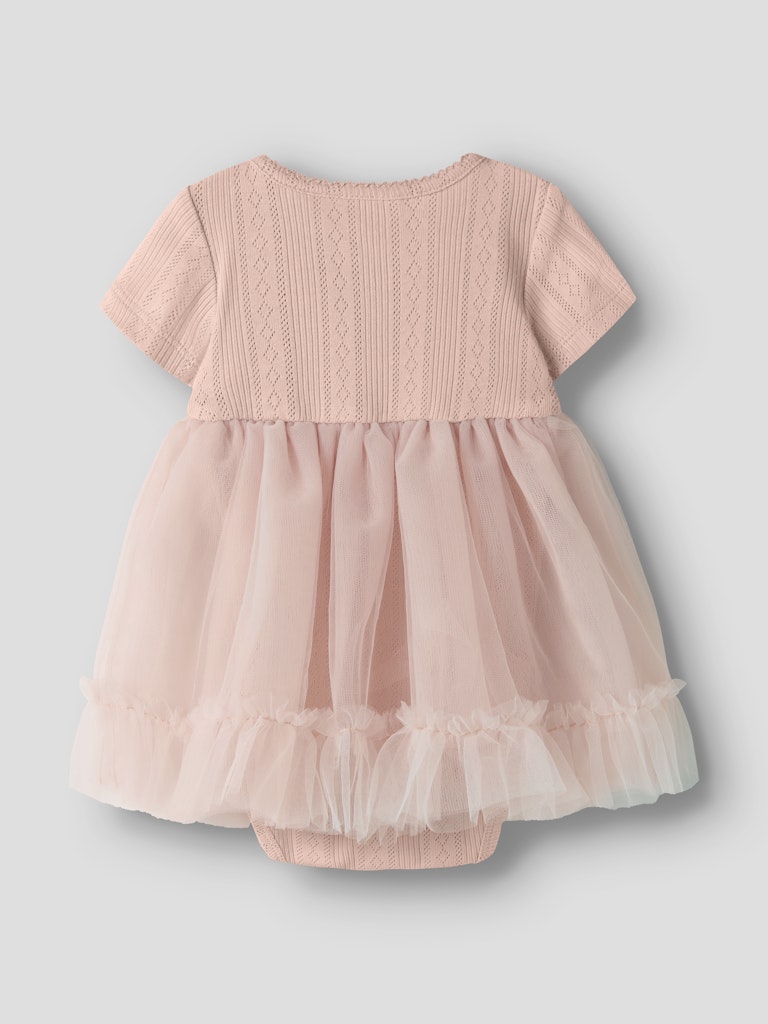 Lil' Atelier Kjolebody SS Fanella Tulle Peach Whip - Billede 2