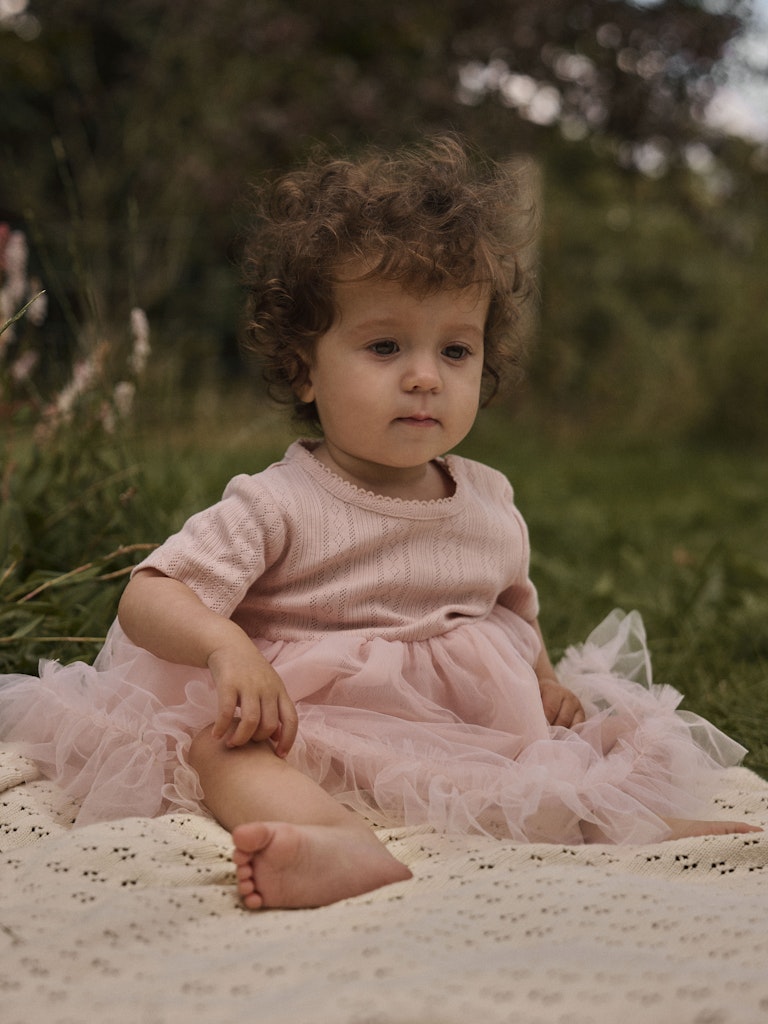 Lil' Atelier Kjolebody SS Fanella Tulle Peach Whip - Billede 4