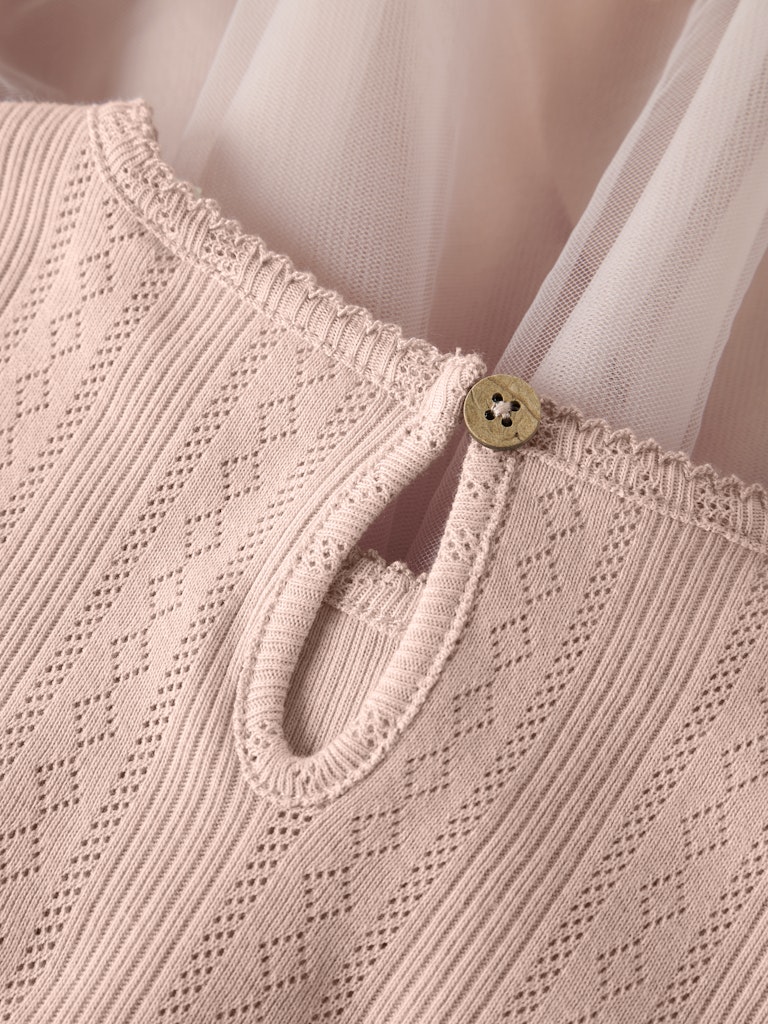 Lil' Atelier Kjole Mini SS Fanella Tulle Peach Whip - Billede 3
