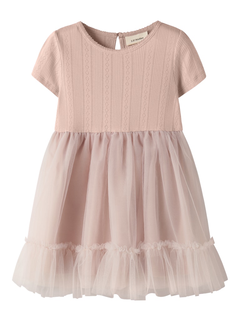 Lil' Atelier Kjole Mini SS Fanella Tulle Peach Whip