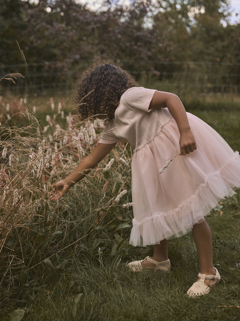 Lil' Atelier Kjole Mini SS Fanella Tulle Peach Whip - Billede 5