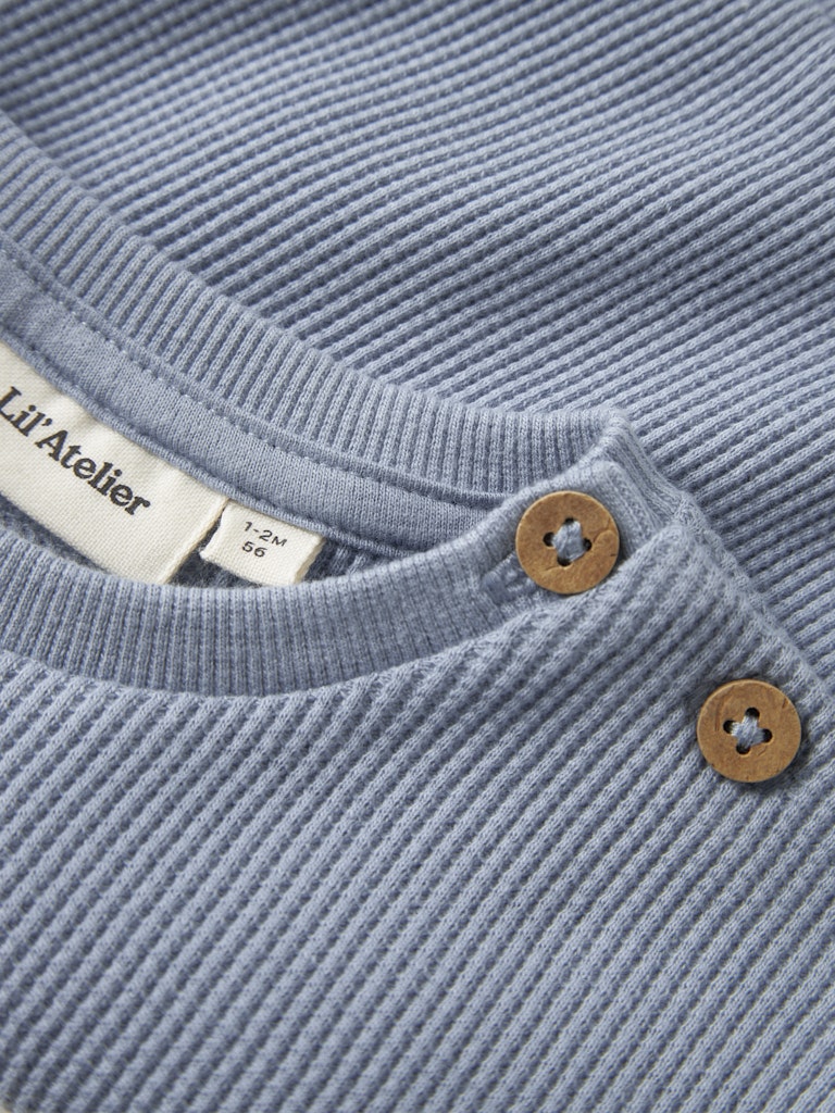 Lil' Atelier Sweatshirt Baby SS Harun Loose Dusty Blue - Billede 2
