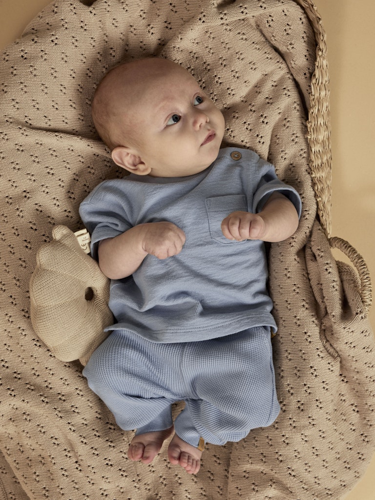 Lil' Atelier Sweatpants Baby Harun Loose Dusty Blue - Billede 5