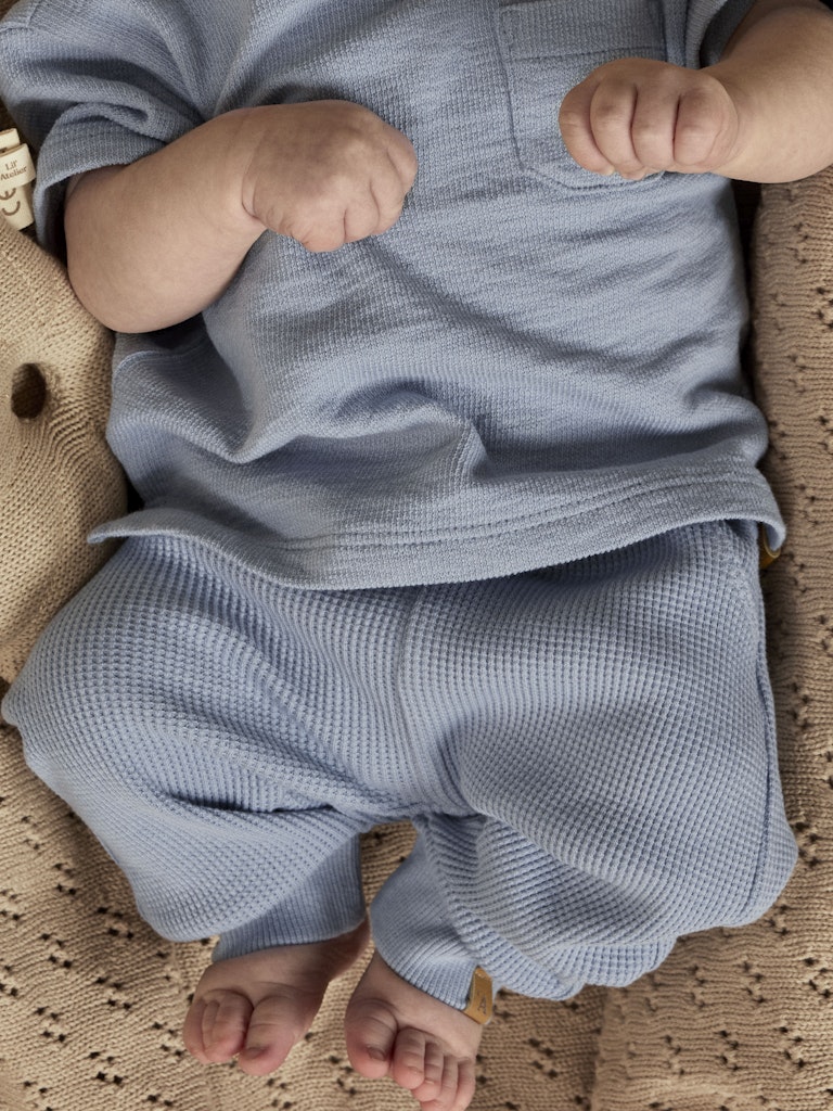 Lil' Atelier Sweatpants Baby Harun Loose Dusty Blue - Billede 4