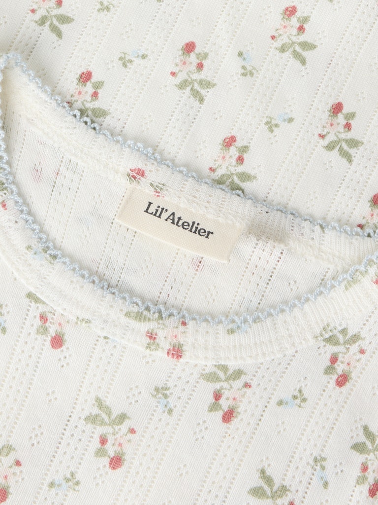 Lil' Atelier T-shirt SS Mini Rachello Dap Slim Coconut Milk - Billede 3