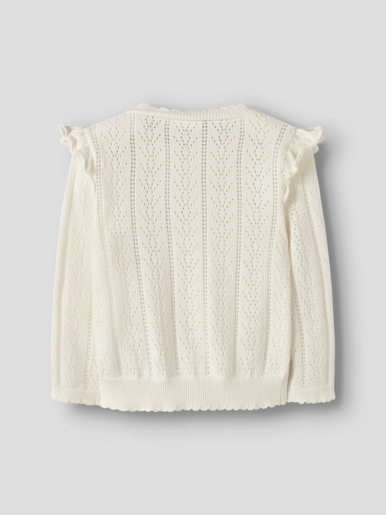 Lil' Atelier Cardigan Mini LS Strik Jela Coconut Milk - Billede 2