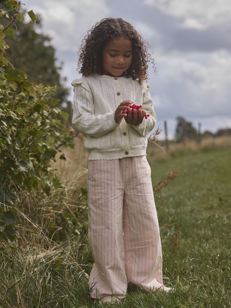 Lil' Atelier Cardigan Mini LS Strik Jela Coconut Milk - Billede 5