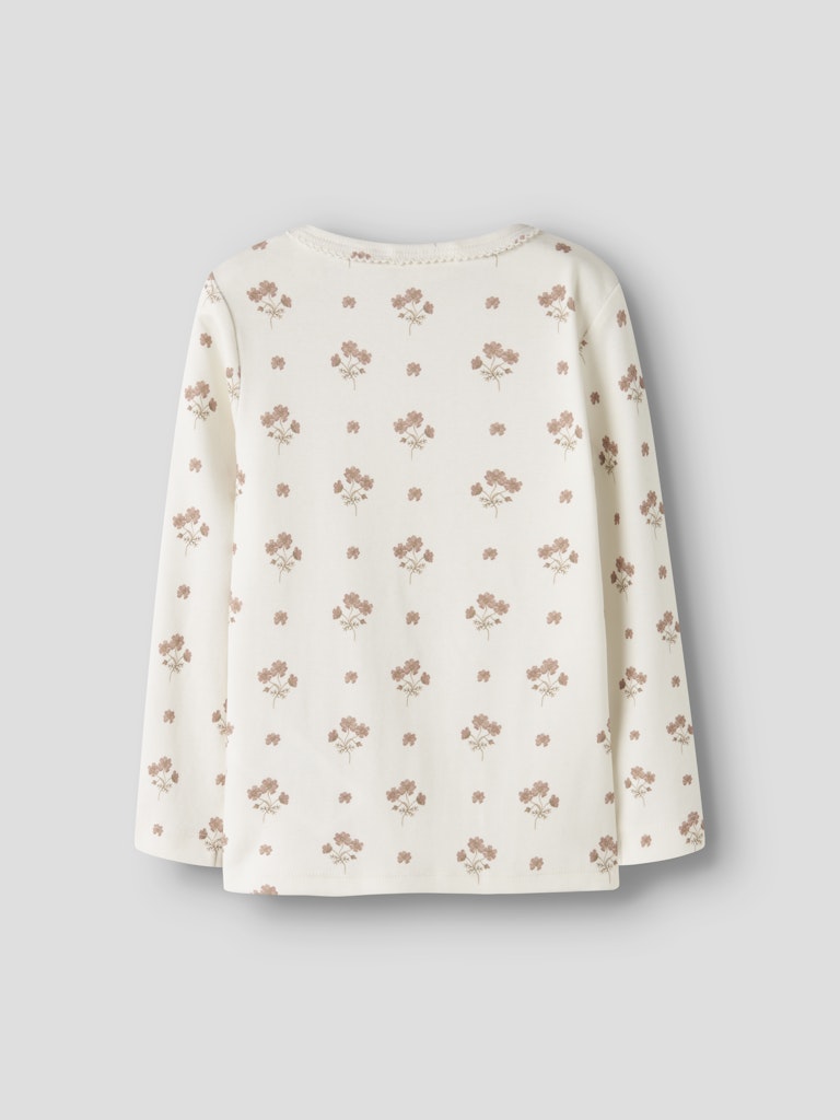 Lil' Atelier Bluse Mini LS Layo Sig Slim Coconut Milk - Billede 2