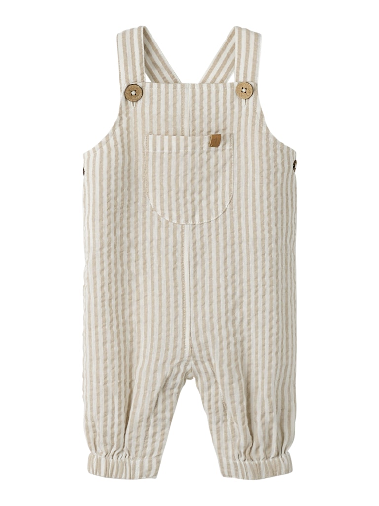 Lil' Atelier Smækbukser Baby Fausto Loose Overall Coconut Milk