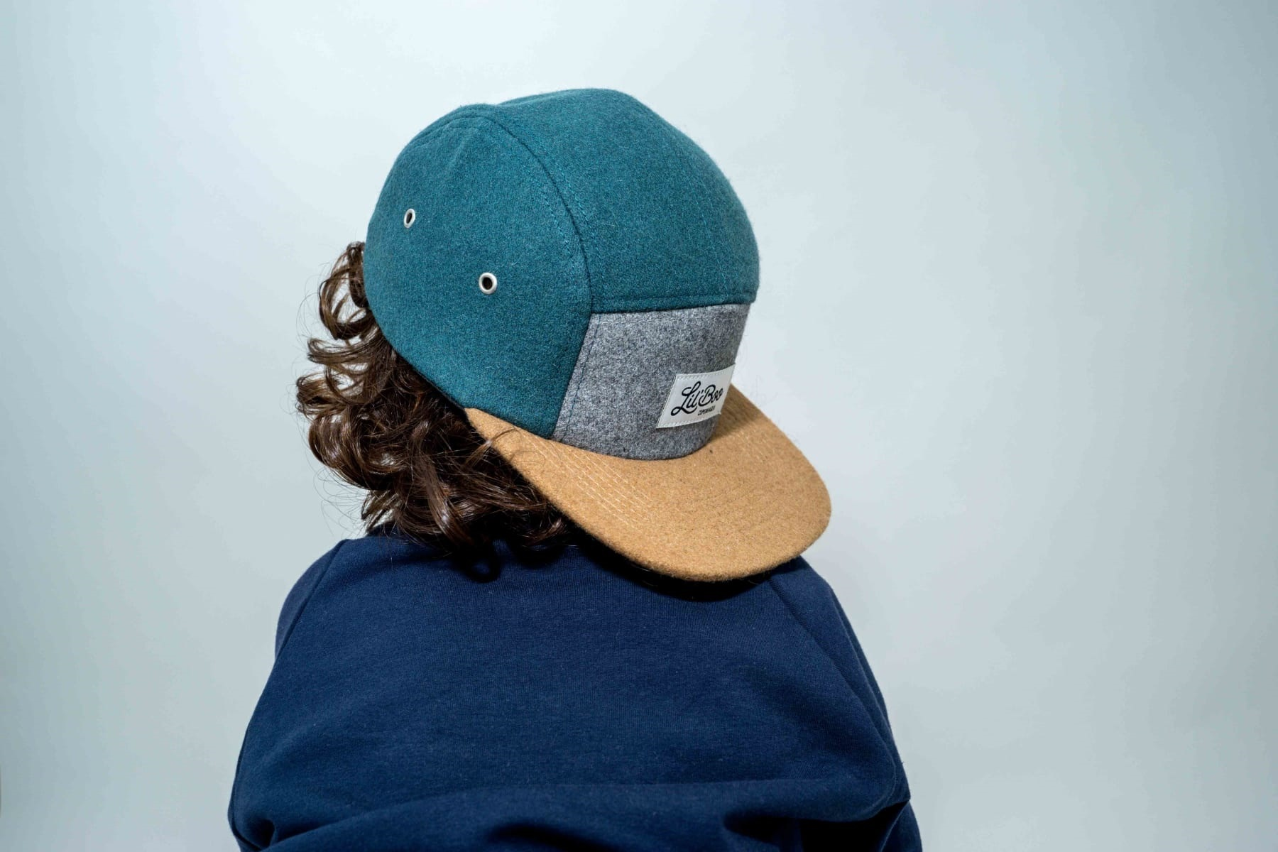 Lil' Boo Kasket Block Wool 5 panel Green - Billede 3