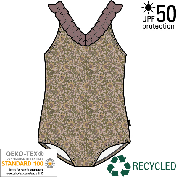 Mikk Line Badedragt Recycled AOP Twilight Mauve - Billede 7